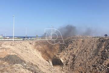 Incendio en el interior de un túnel subterráneo de La Garita (Foto TA)