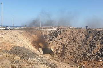 Incendio en el interior de un túnel subterráneo de La Garita (Foto TA)