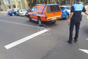 Un hombre sufre una caída involuntaria desde 4 metros de altura en el Valle de Jinámar (Foto TA)