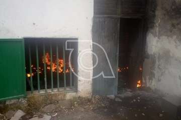 Incendio de un motor de bombeo en un antiguo pozo de Telde (Foto TA)