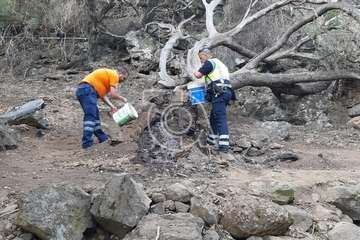 Intervención de Policía Local y Protección Civil en el Barranco de Los Cernícalos (Foto TA)
