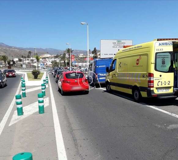 El siniestro se produjo a la altura del nuevo edificio municipal de El Cubillo (Foto TA)