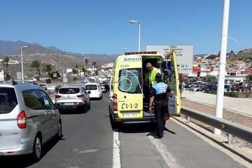 Accidente ciclista en El Cubillo (Foto TA)