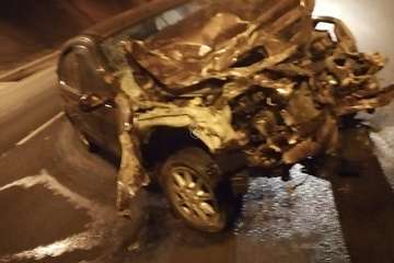  Accidente de madrugada en la GC-1 a la altura de Jinámar (Foto TA)