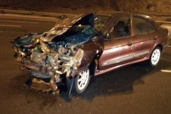  Accidente de madrugada en la GC-1 a la altura de Jinámar (Foto TA)