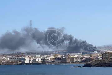 Incendio en la nave industrial de Martínez Cano en El Goro (Foto TA)