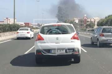 Incendio en la nave industrial de Martínez Cano en El Goro (Foto TA)