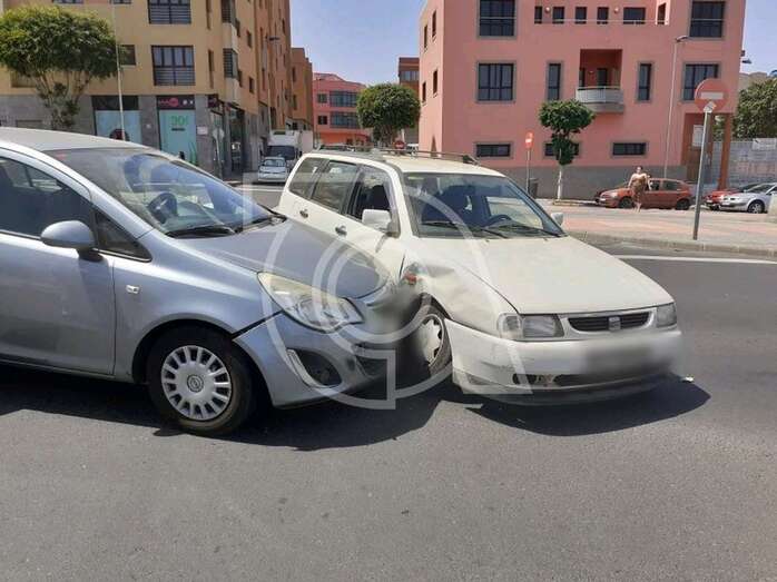 Imagen del accidente de esta tarde (Foto TA)