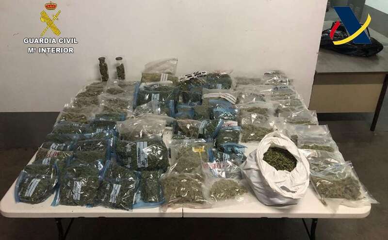 Droga incautada a los detenidos/Guardia Civil.