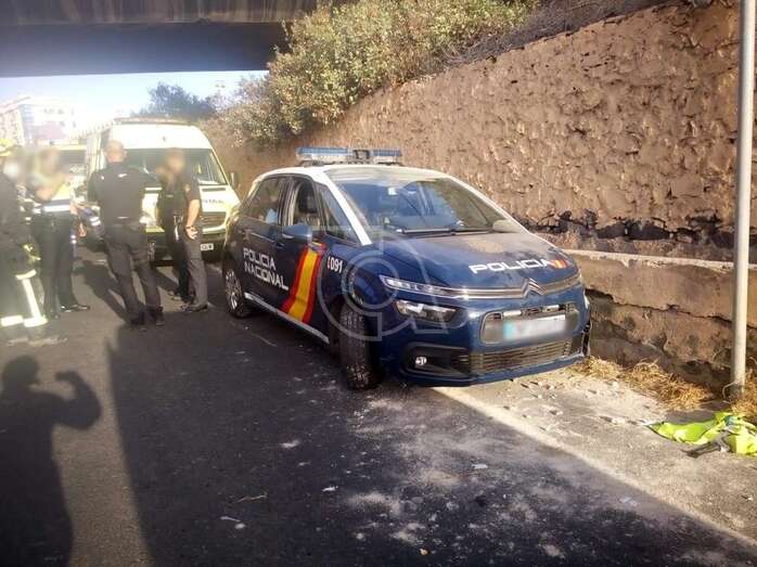 Imagen de coche policial que causó el accidente/TA.