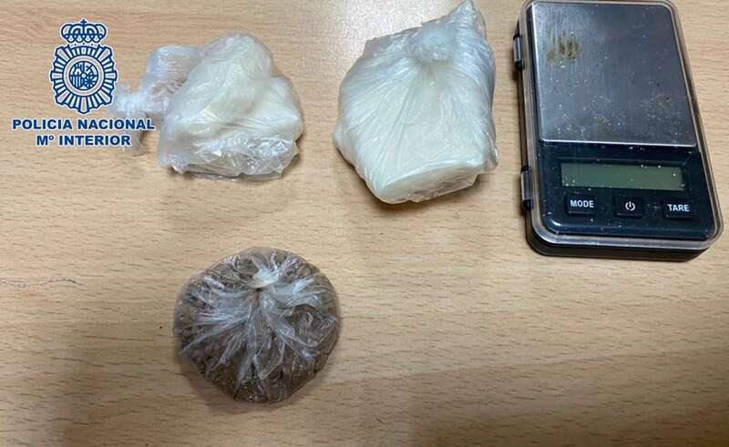 Droga incautada al detenido/Policía Nacional.