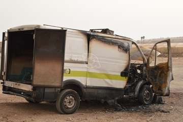 Un furgón y un contenedor calcinados en dos incendios ocurridos en Telde en menos de cuatro horas/TA.