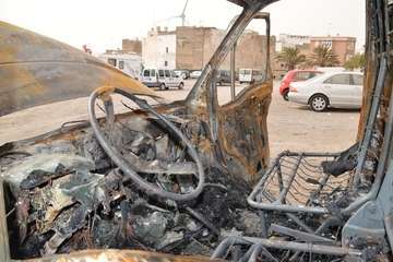 Un furgón y un contenedor calcinados en dos incendios ocurridos en Telde en menos de cuatro horas/TA.