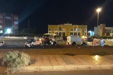 Accidente en la GC-1 en dirección sur, a la altura de Las Huesas/TA.