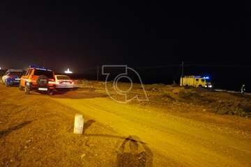 Arden rastrojos en la explanada de Malpaso, en la costa norte de Telde/TA.