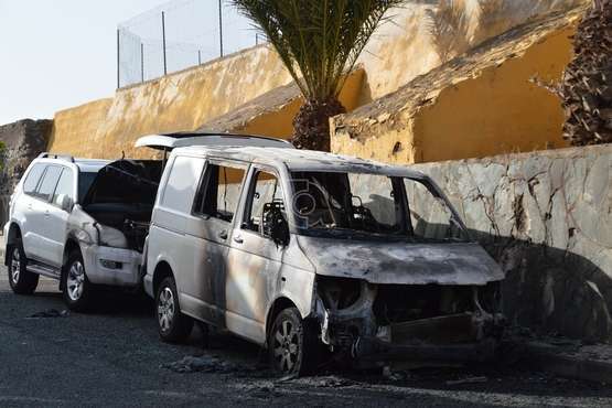 La Policía Nacional abre una investigación sobre el incendio de dos coches en Lomo Bristol/TA.