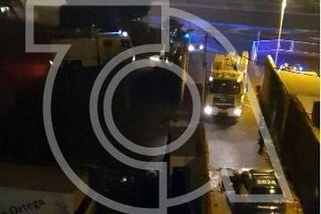 Aparatoso incendio de unos invernaderos en Las Remudas, junto a la GC-1/TA.