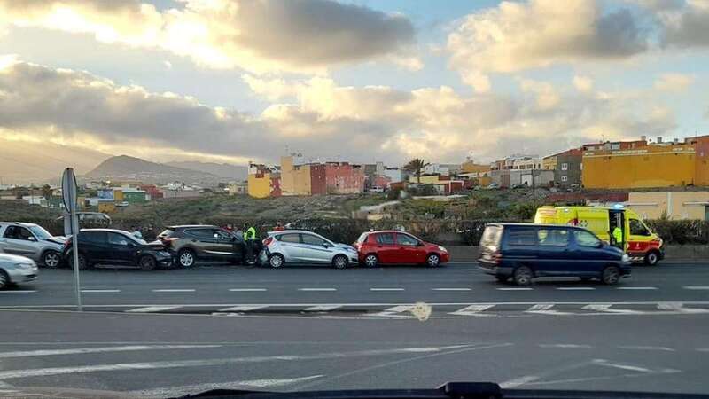 Imagen del accidente en la GC-1/TA.