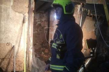 Incendio en un antiguo inmueble de dos plantas en San Antonio-Telde/TA.