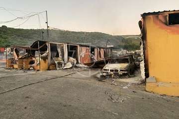  El efecto devastador del incendio de Jinámar (Telde), a vista de pájaro/TA.