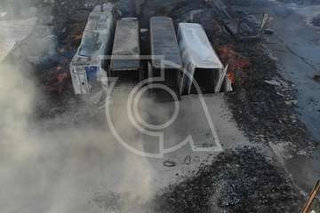  El efecto devastador del incendio de Jinámar (Telde), a vista de pájaro/TA.