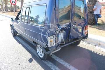 Un mujer herida en una colisión de dos vehículos en la Avenida del Cabildo (Telde)/TA.