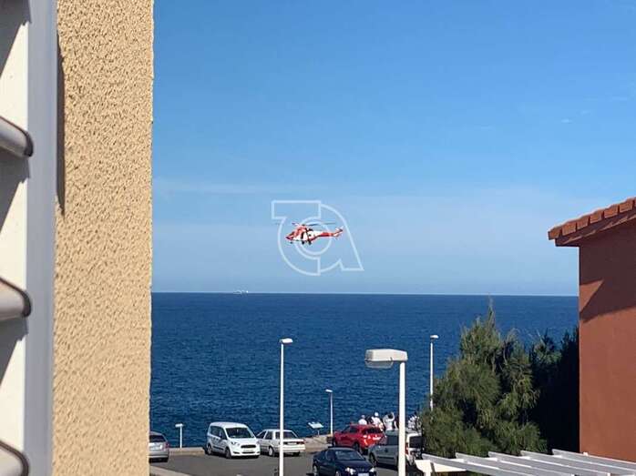 El helicóptero del GES sobrevolando la zona/TA.