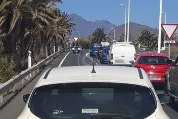 Un ciclista de Valsequillo atropellado en la rotonda de Los Pajaritos, en la vía de circunvalación de Telde