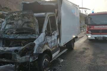 Un camión se prende fuego en la GC-1, a la altura de El Mirador/TA.