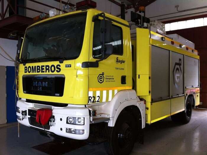 Dotación de los bomberos del Consorcio de Emergencias de Gran Canaria/TA.