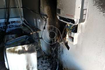 Bomberos de Telde acuden a Artenara a sofocar un incendio en dependencias del Ayuntamiento/TA.