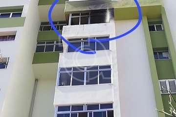  Incendio en un piso de una séptima planta en el Valle de Jinámar (Telde)/TA.