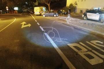 Un conductor da positivo en alcoholemia tras ocasionar un accidente en la entrada al Valle de Jinámar desde la GC-100/TA.