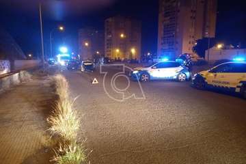  Aparatoso choque frontal de dos vehículos en el Valle de Jinámr (Telde)/TA.