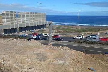 Colisión de tres vehículos en la GC-1, a la altura de Las Terrazas/TA.