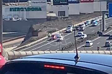 Colisión de tres vehículos en la GC-1, a la altura de Las Terrazas/TA.