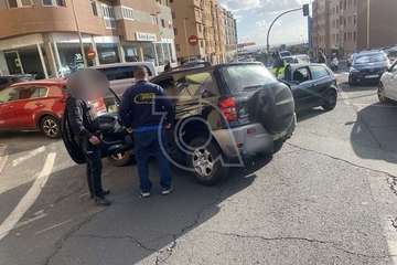Accidente por colisión entre dos vehículos en Telde/TA.