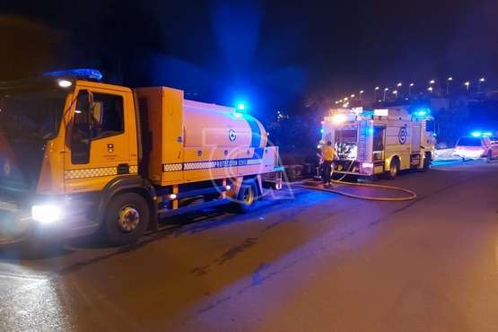 Incendio de palmeras y malezas en el Barranco de las Bachilleras/TA.