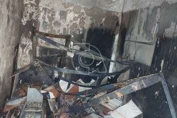 Incendio en la azotea de un inmueble de Lomo Magullo/TA.