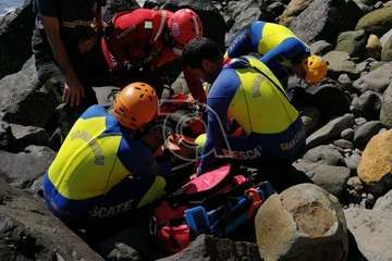 Un pescador sufre una caída en La Restinga (Telde)/TA.