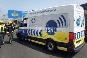 Un herido grave en una colisión de al menos cinco vehículos en la GC-1, a la altura de Telde/TA.