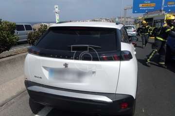 Un herido grave en una colisión de al menos cinco vehículos en la GC-1, a la altura de Telde/TA.