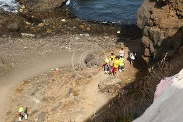 Dos personas pasan apuros mientras se bañaban en la playa de San Boronón (La Garita)/TA.