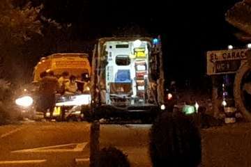 Accidente de tráfico en la vía de acceso a El Caracol/TA.