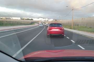 Atascos en las salidas de Telde hacia la GC-1 por un accidente a la altura de Las Terrazas/TA.