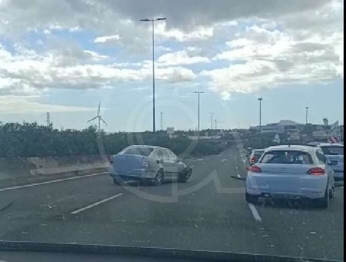 Retenciones en dirección sur provocadas por el accidente/TA.