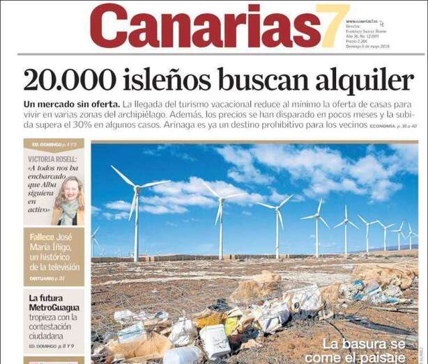 Portada de C7 de ese domingo (Foto TA)