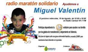 Imagen del cartel publicitario del maratón solidario (Foto TA)
