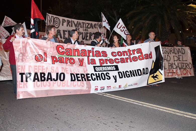 Protesta contra el paro y la precariedad laboral/TA.