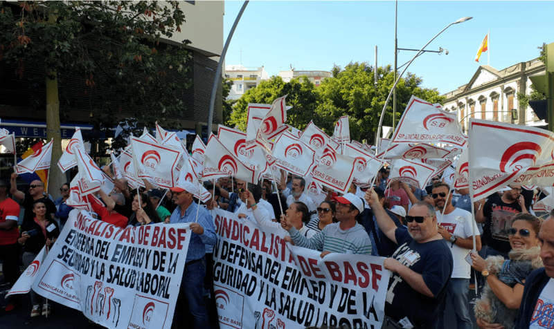 Imagen de archivo de una protesta de trabajadores del sector turístico/TA.